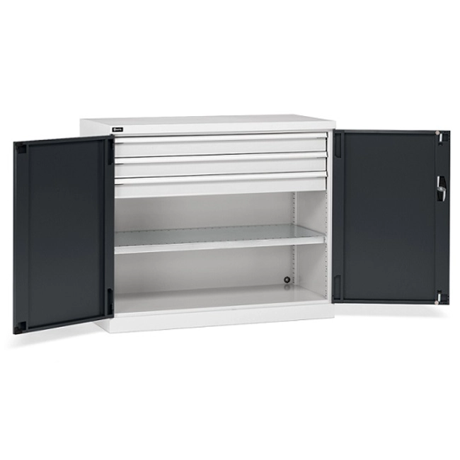 Vendita online Armadio PERFOM con porte battenti e 3 cassetti mm.1193x555x1000H (Rif.1500)